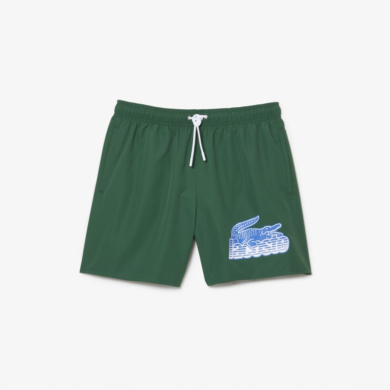 Short de bain homme Lacoste quick dry avec son sac de voyage