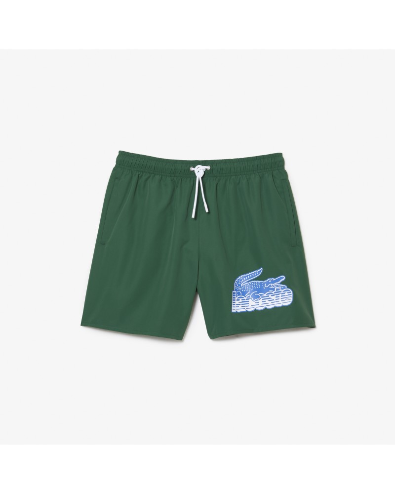 Short de bain homme Lacoste quick dry avec son sac de voyage