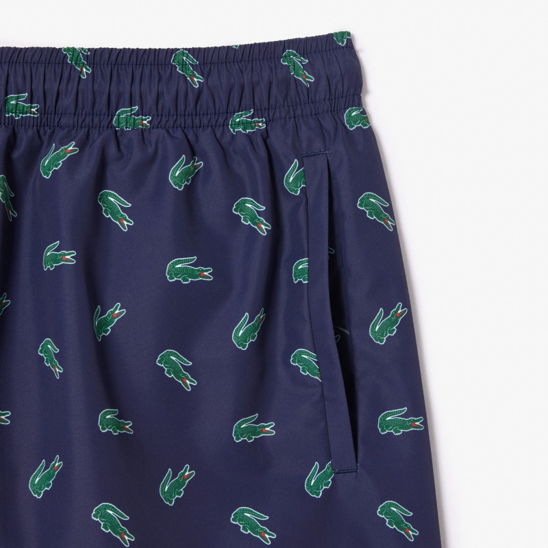 Short de bain avec imprimé crocodile