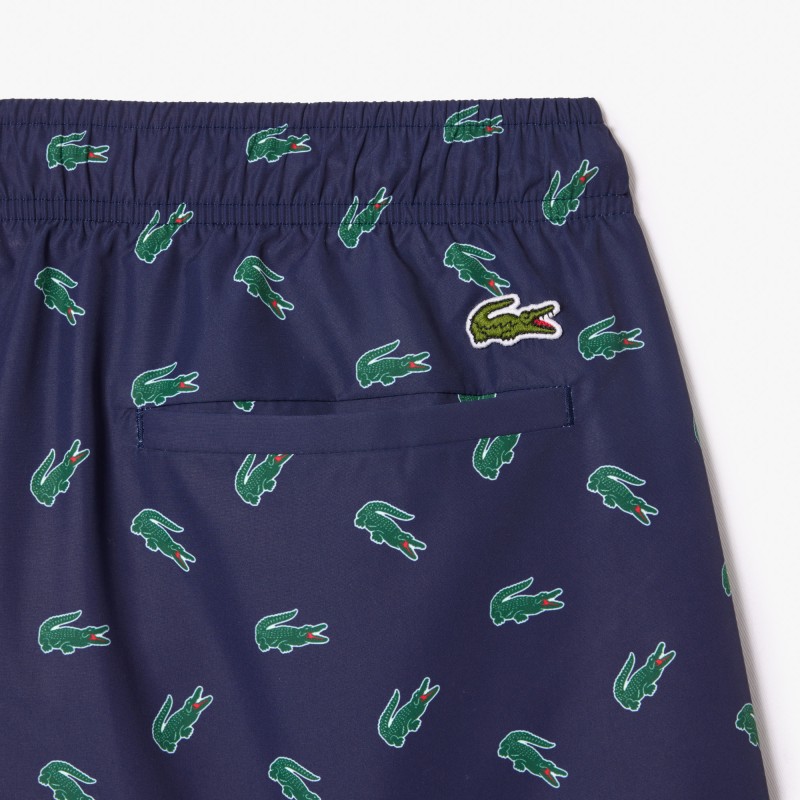 Short de bain avec imprimé crocodile