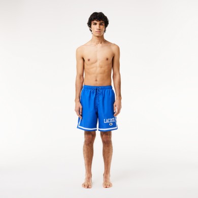 Short de bain long imprimé Lacoste