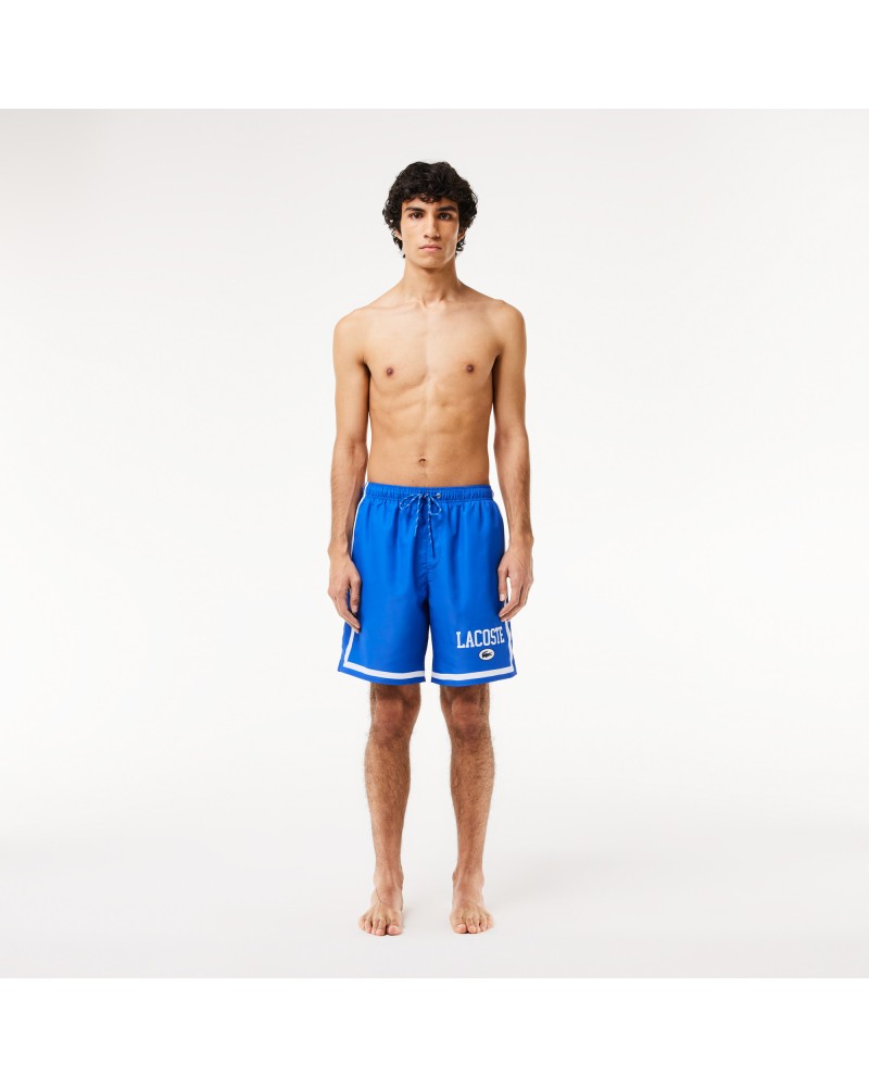 Short de bain long imprimé Lacoste