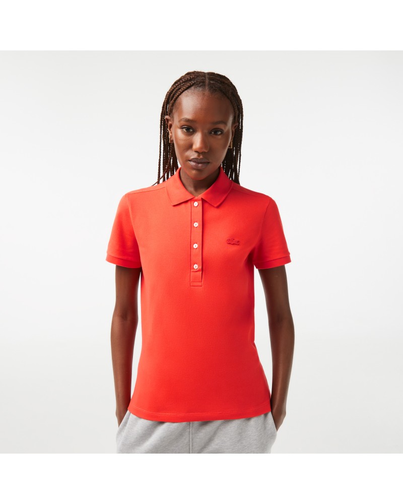 Polo Lacoste slim fit en piqué de coton stretch