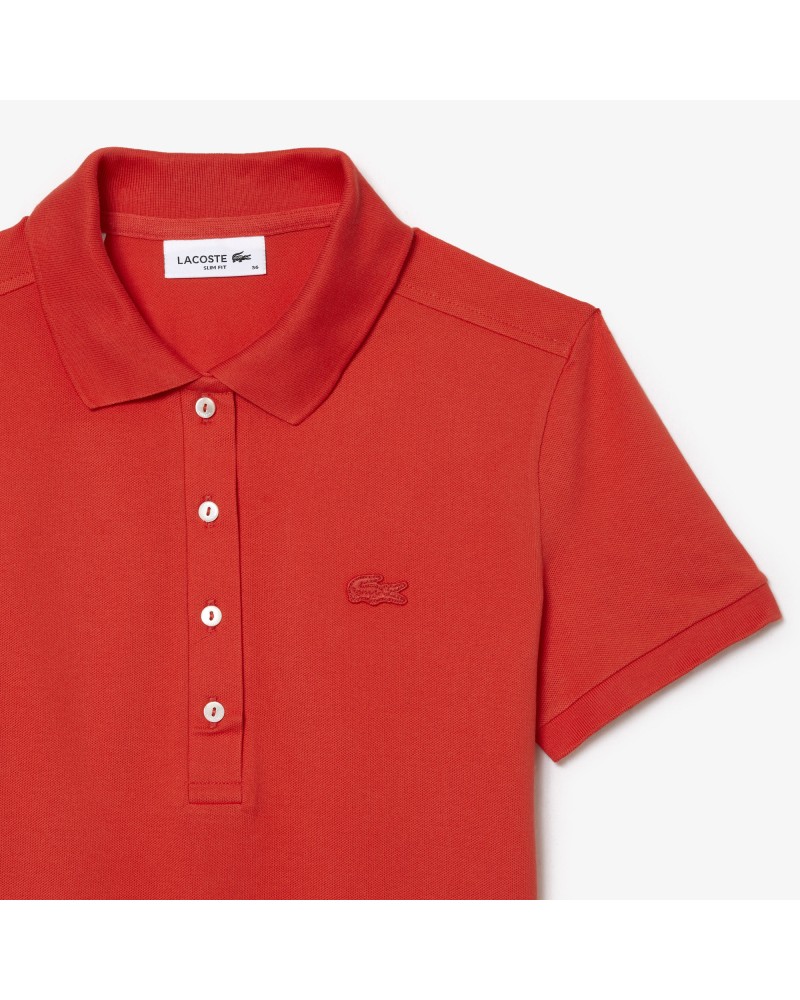 Polo Lacoste slim fit en piqué de coton stretch