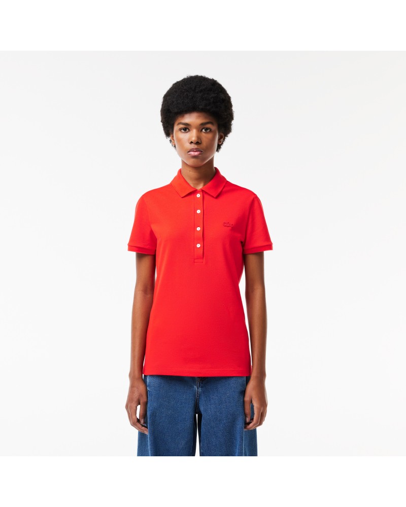 Polo L.12.D slim fit en mini piqué stretch