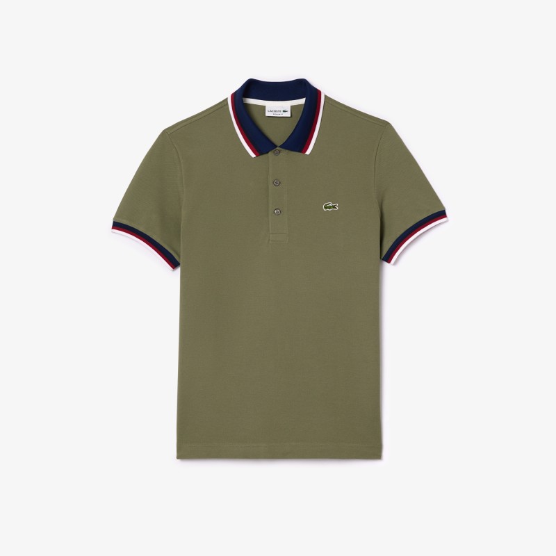 Polo regular fit col contrasté