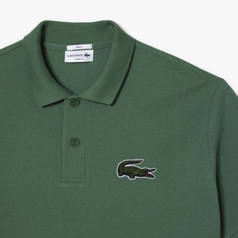 Polo unisexe Lacoste loose fit en piqué de coton