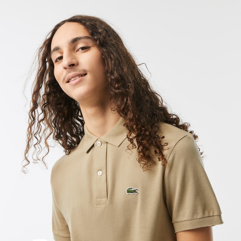 Polo Lacoste slim fit en petit piqué uni