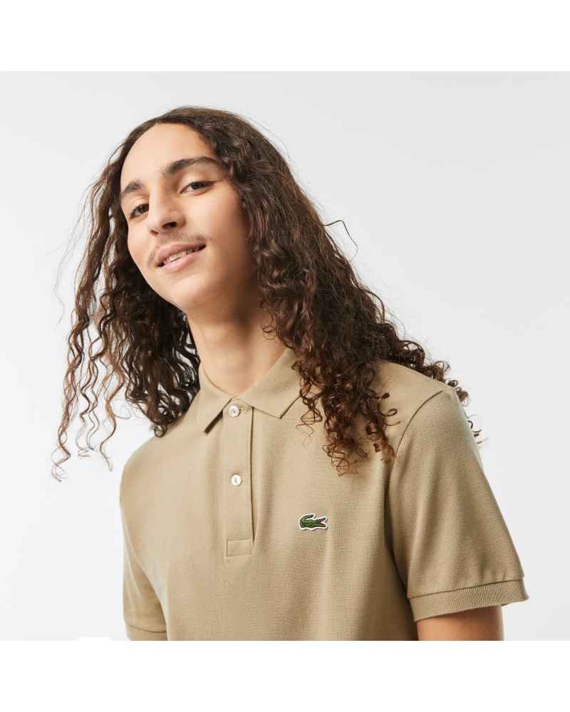 Polo Lacoste slim fit en petit piqué uni