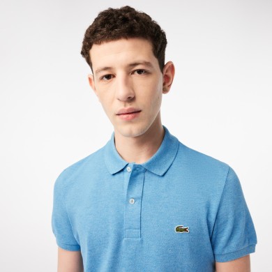 Polo Lacoste slim fit en petit piqué uni