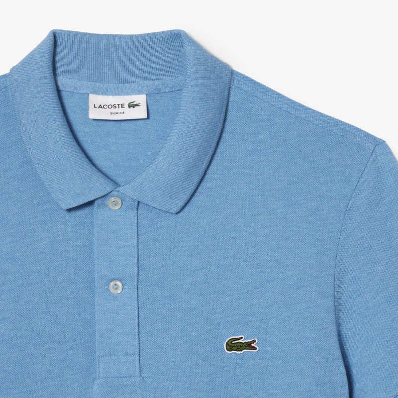 Polo Lacoste slim fit en petit piqué uni