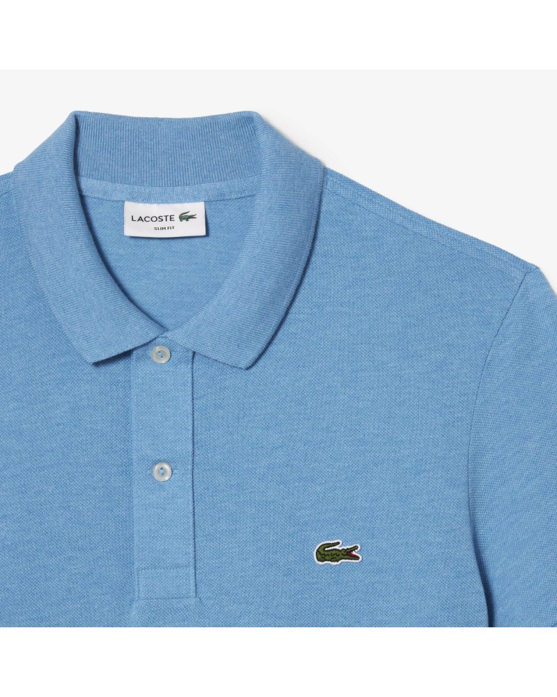 Polo Lacoste slim fit en petit piqué uni