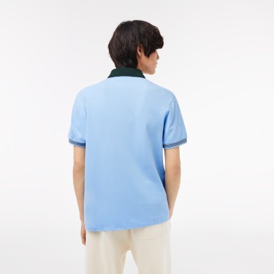 Polo bicolore homme Lacoste en coton biologique