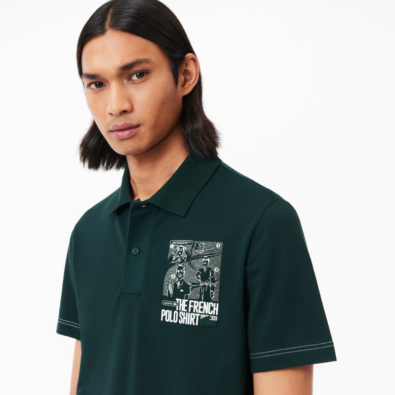 Polo Lacoste Movement imprimé devant et dos