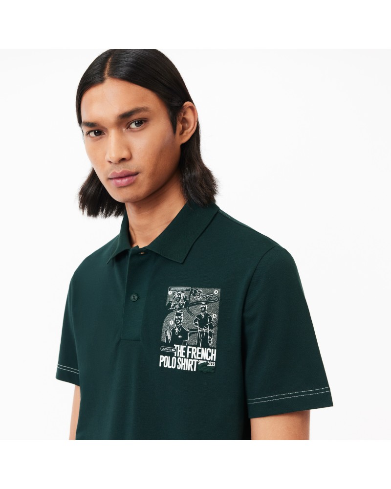 Polo Lacoste Movement imprimé devant et dos