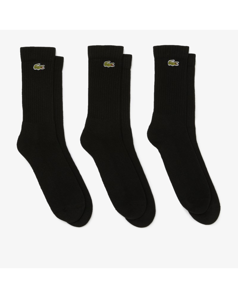 Lot de 3 paires de chaussettes montantes Lacoste SPORT unies