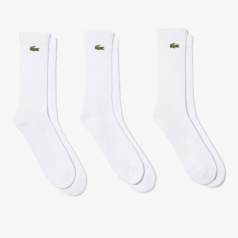 Lot de 3 paires de chaussettes montantes Lacoste SPORT unies