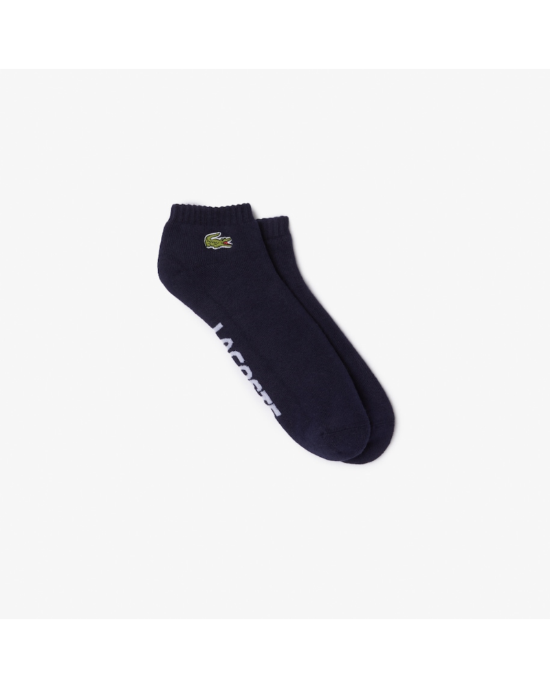 Chaussettes basses Lacoste SPORT en coton stretch avec marquage