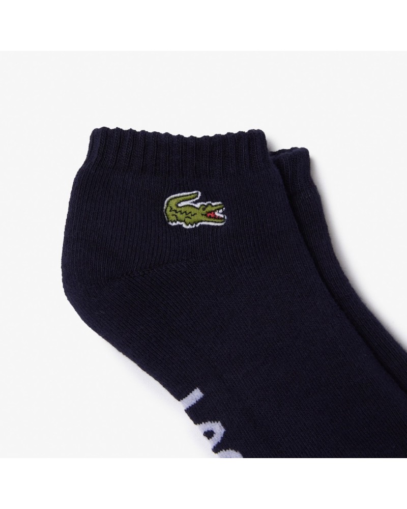 Chaussettes basses Lacoste SPORT en coton stretch avec marquage