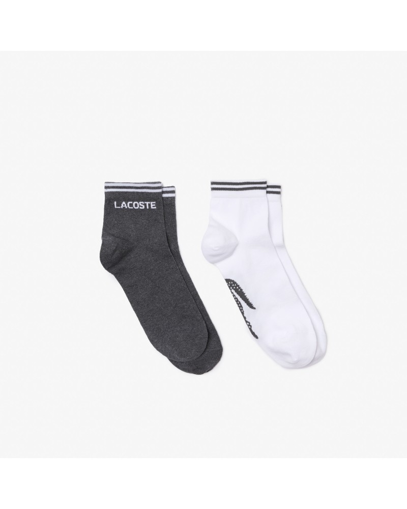 Lot de 2 paires de chaussettes basses Lacoste SPORT en coton