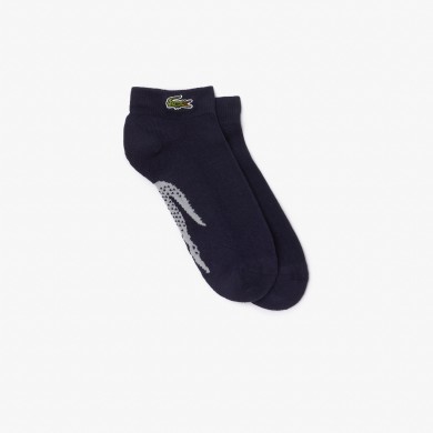 Chaussettes basses Lacoste SPORT en coton imprimé crocodile