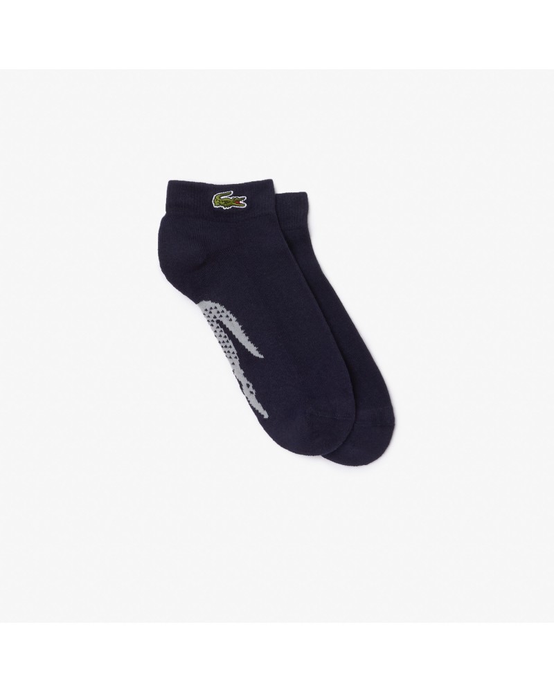 Chaussettes basses Lacoste SPORT en coton imprimé crocodile