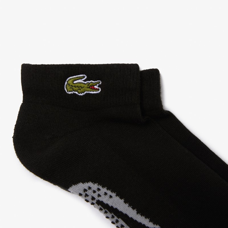 Chaussettes basses Lacoste SPORT en coton imprimé crocodile