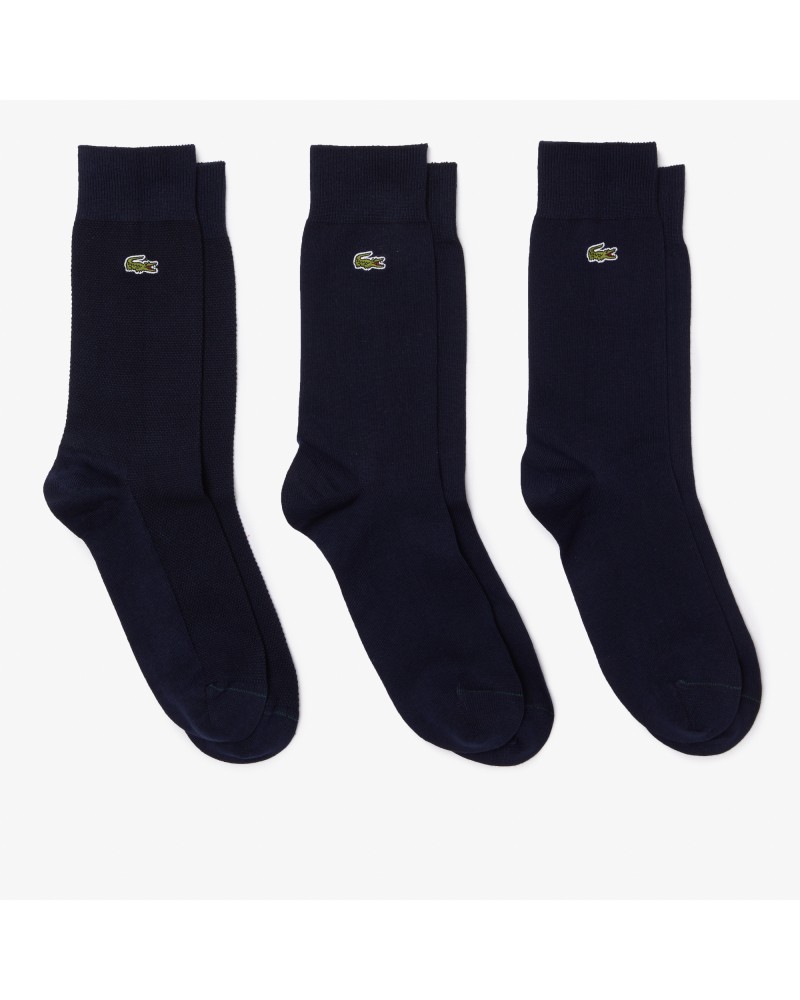 Lot de 3 paires de chaussettes montantes unisexes en coton biologique