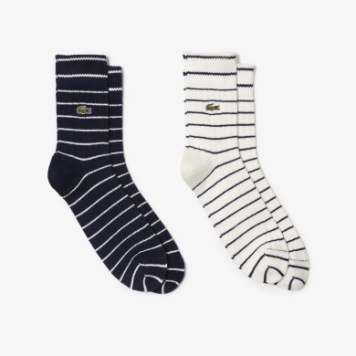 Lot de 2 paires de chaussettes basses rayées