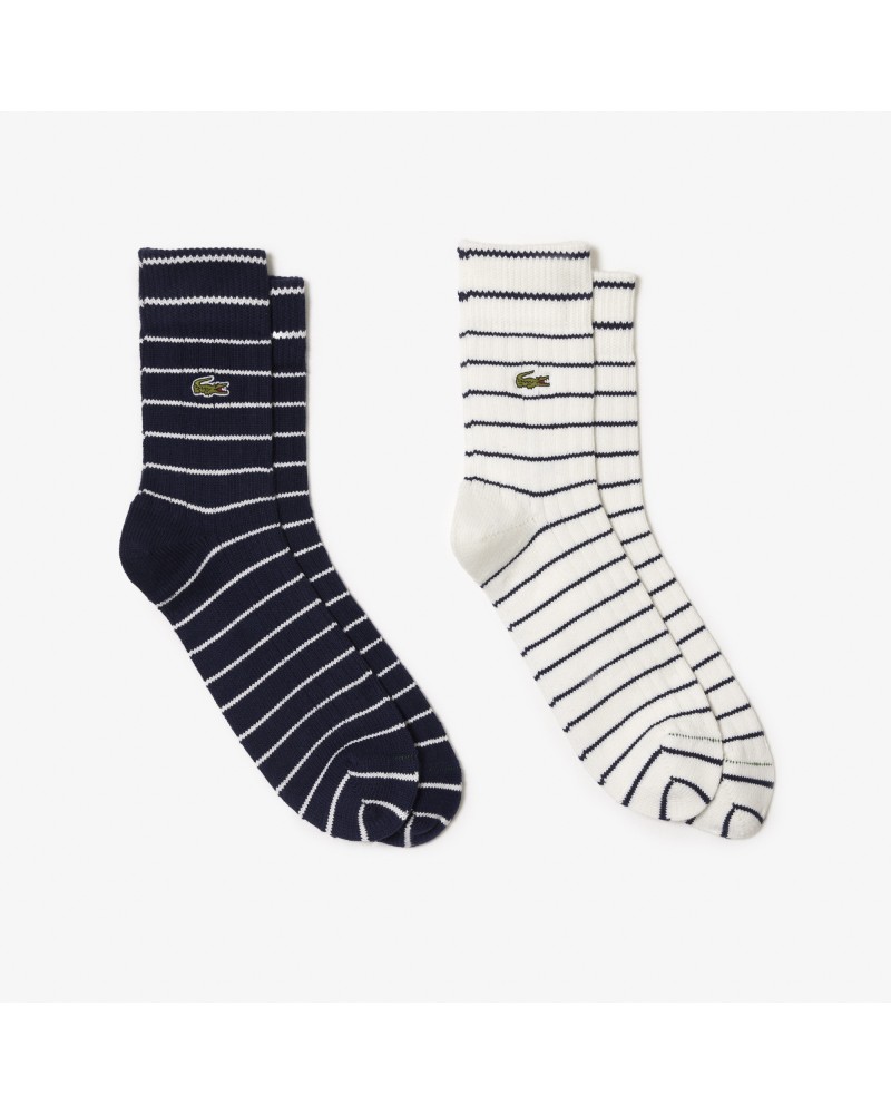 Lot de 2 paires de chaussettes basses rayées