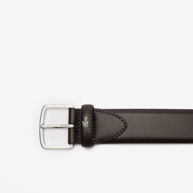 Ceinture en cuir lisse avec crocodile