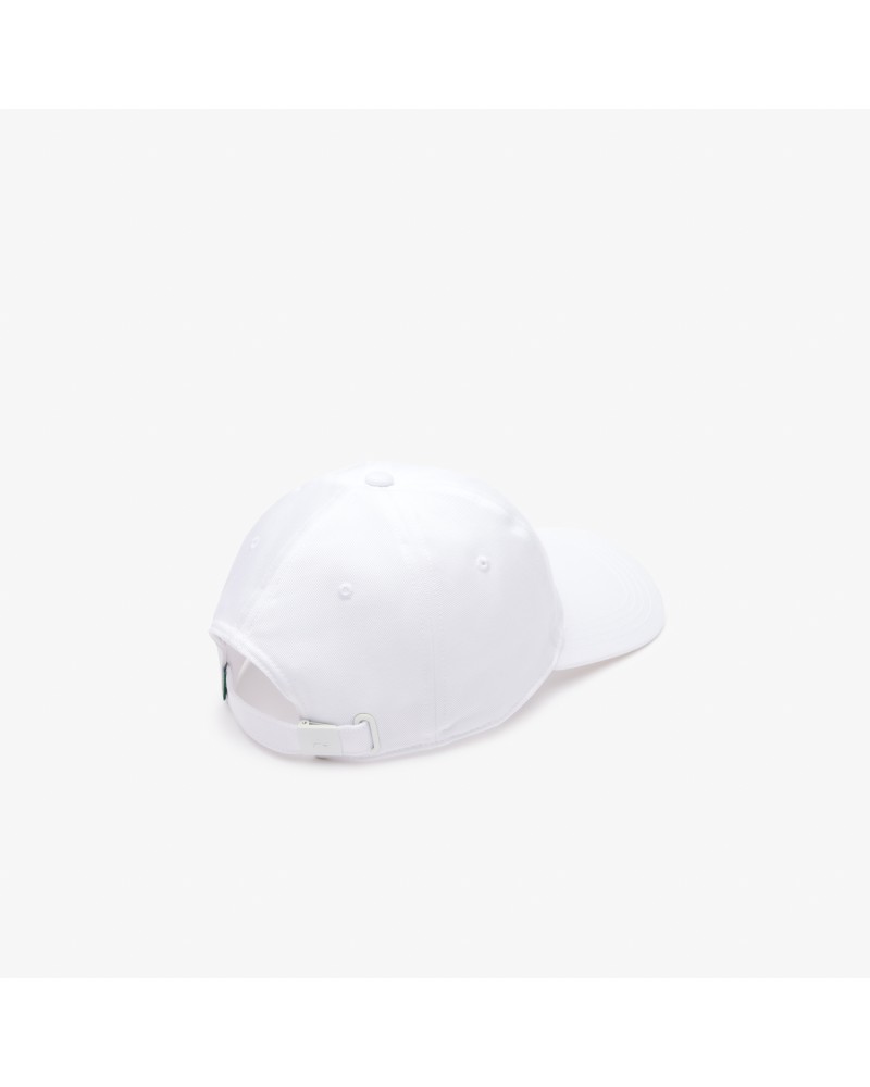 Casquette unisexe unie Lacoste en twill de coton biologique