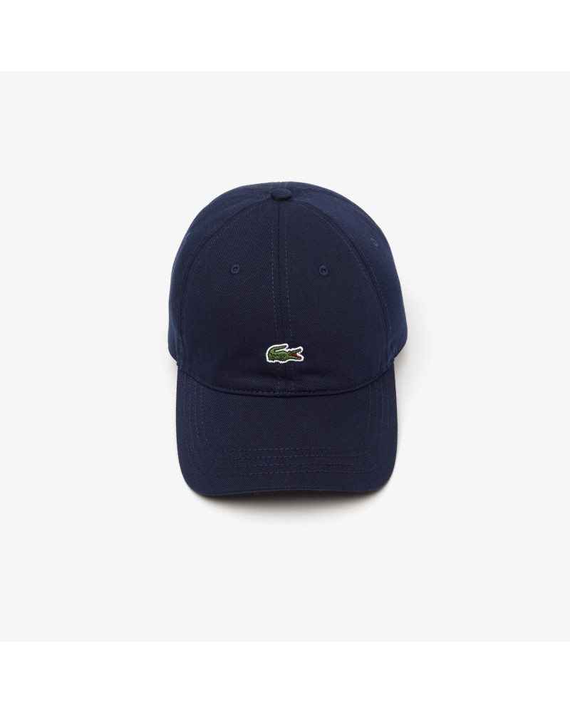 Casquette unisexe unie Lacoste en twill de coton biologique