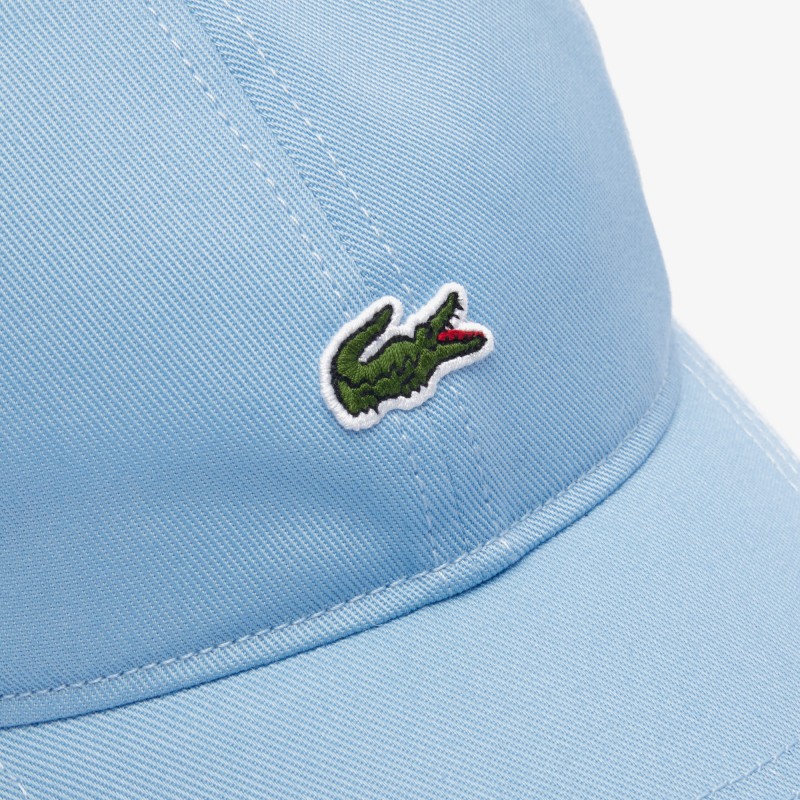 Casquette unisexe unie Lacoste en twill de coton biologique