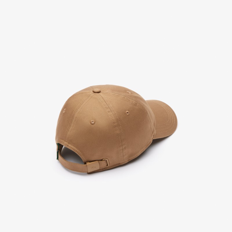 Casquette unisexe unie Lacoste en twill de coton biologique