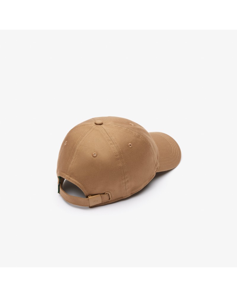 Casquette unisexe unie Lacoste en twill de coton biologique