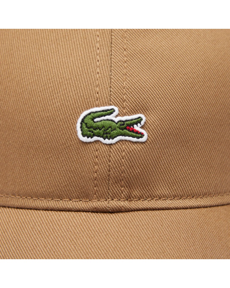 Casquette unisexe unie Lacoste en twill de coton biologique