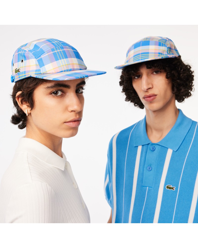 Casquette girolle à carreaux unisexe Lacoste