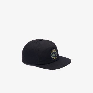 Casquette en twill de coton avec badge