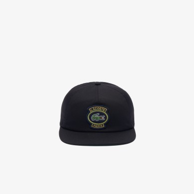 Casquette en twill de coton avec badge