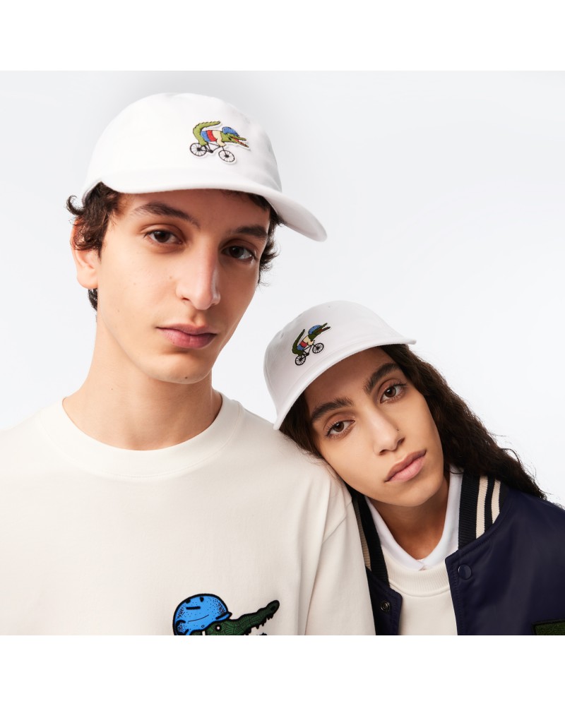 Casquette unisexe Lacoste x Netflix avec crocodile série