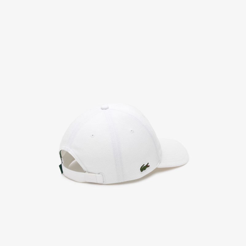 Casquette en piqué de coton avec crocodile brodé