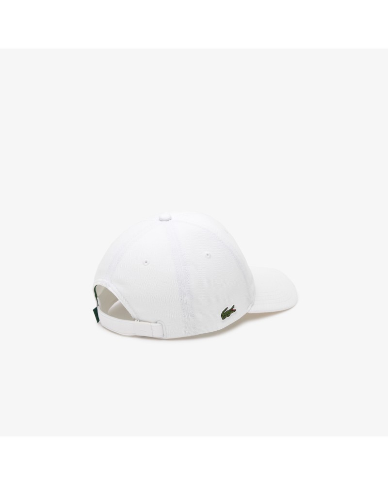 Casquette en piqué de coton avec crocodile brodé