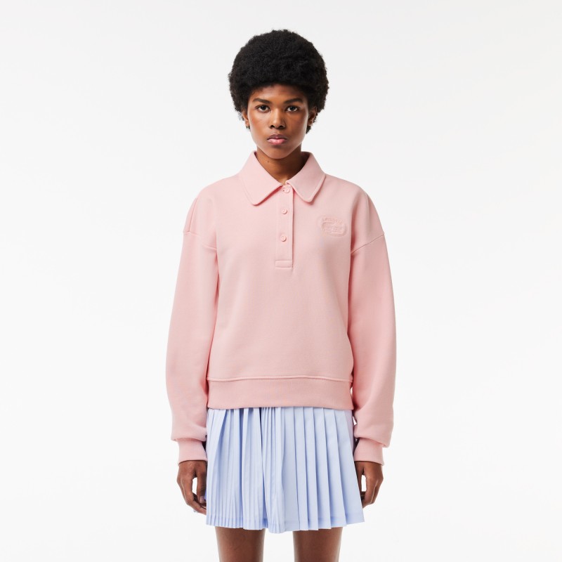 Sweatshirt à col polo Jogger avec broderie Lacoste Sweatshirt à col polo Jogger avec broderie Lacoste