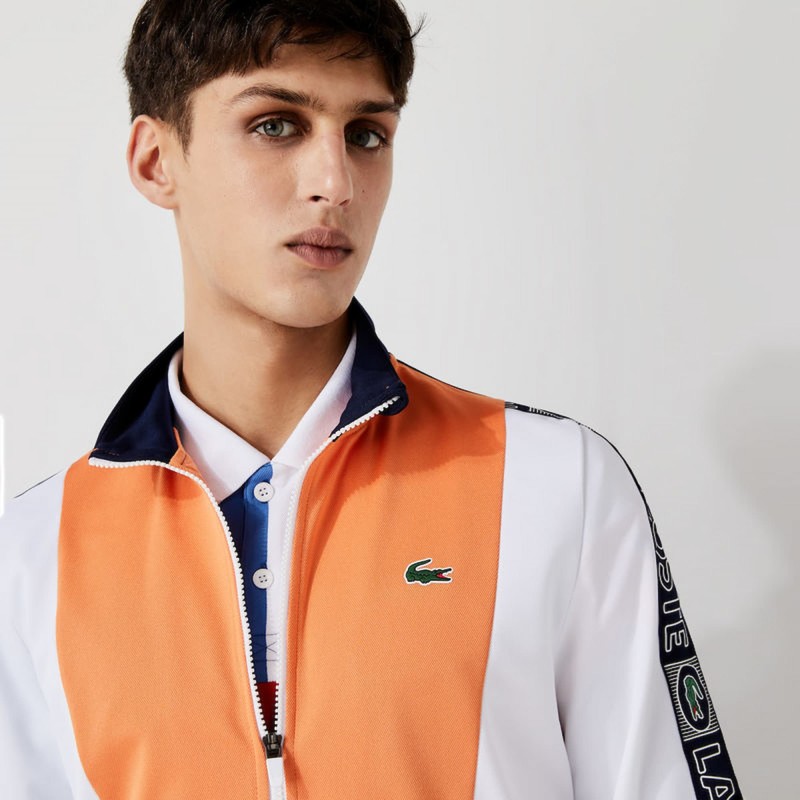 Veste zippée Lacoste SPORT color-block avec bandes siglées