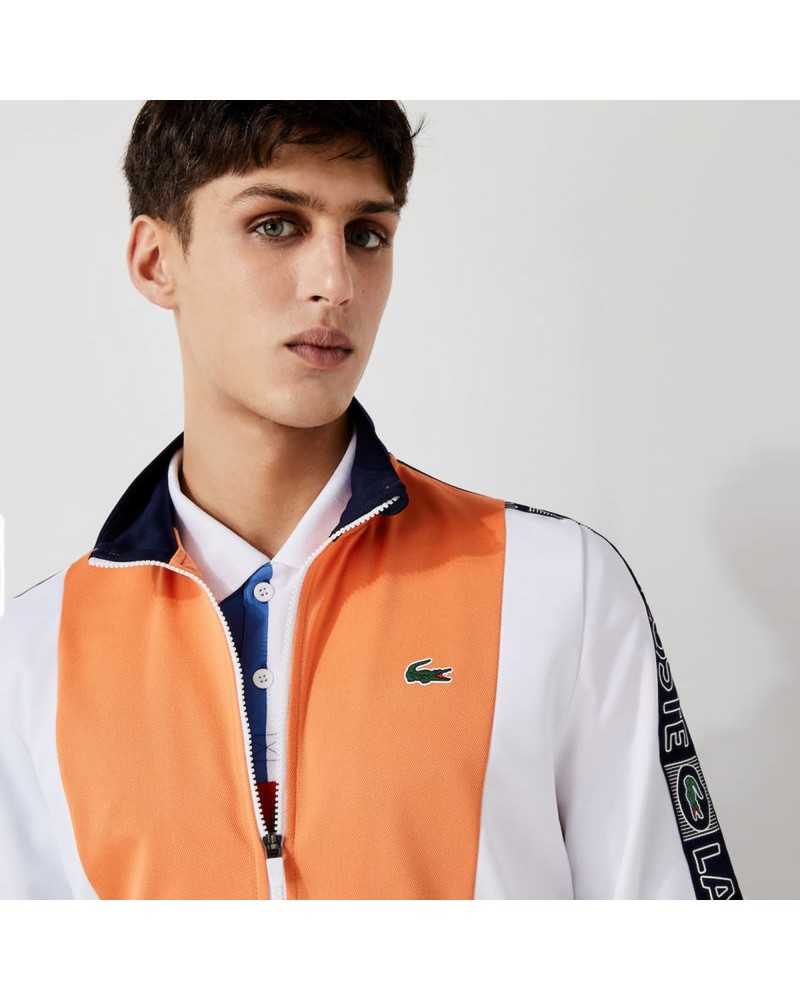 Veste zippée Lacoste SPORT color-block avec bandes siglées