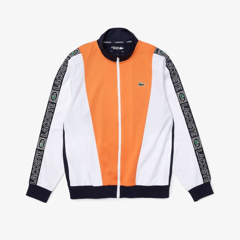 Veste zippée Lacoste SPORT color-block avec bandes siglées