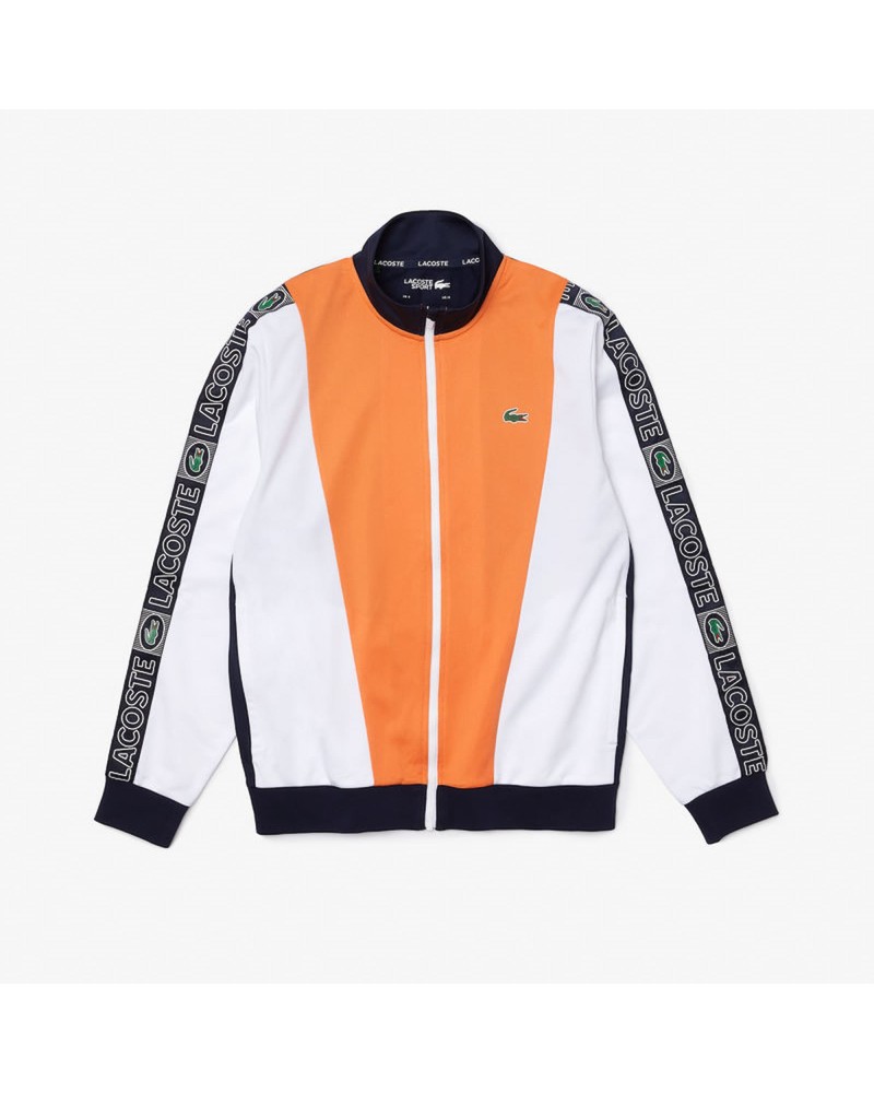 Veste zippée Lacoste SPORT color-block avec bandes siglées