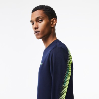 Sweatshirt homme Lacoste Tennis classic fit bandes siglées