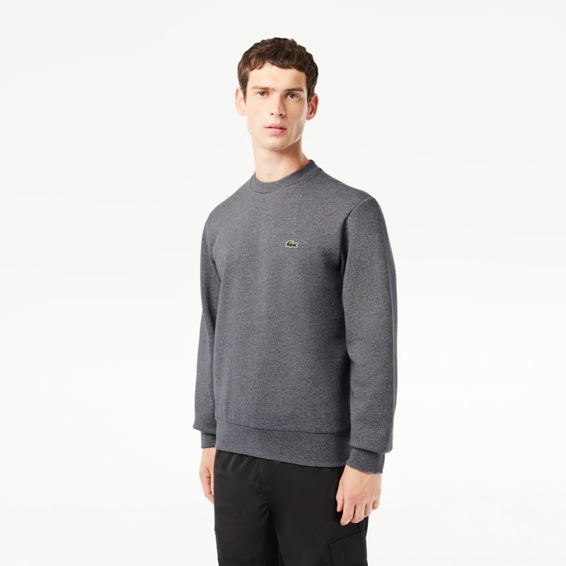 Sweatshirt homme Lacoste en molleton gratté de coton biologique